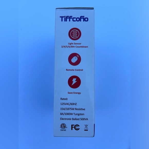 Tiffcofio New Outdoor Light Sensor Countdown Timer With Remote, 100 FT Range - Picture 14 of 15